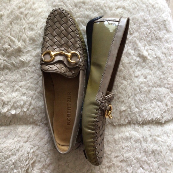 Robert Zur Women’s Perlata Olive Patent and True Glove Leather Loafers - Picture 5 of 14